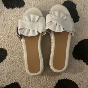 White platform sandals